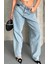 Yzlal Baggy Kar Yıkama Buz Mavi Jeans Pantolon D2007 (Beden: 40) 1