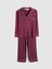 Yeni Sezon Büyük Beden Gömlek Yaka Kadın Pijama Takımı 5