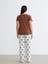 Yeni Sezon Kısa Kollu Desenli Kadın Pijama Takımı 4