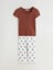 Yeni Sezon Kısa Kollu Desenli Kadın Pijama Takımı 5