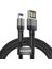 Cafule Edition, Usb-A & 2.4 A Şarj & Aktarım Kablosu,1 Metre, Gri - Siyah, ‎calklf-Gg1 2
