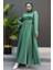 Nazlı Tesettür Elbise Soft Yeşil 4
