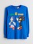 Yeni Sezon Bisiklet Yaka Sonic Baskılı Erkek Çocuk Pijama Takımı 2