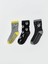 Yeni Sezon Desenli Erkek Çocuk Soket Çorap 3'lü 1