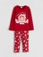Yeni Sezon Bisiklet Yaka Yılbaşı Temalı Kız Çocuk Pijama Takımı 1