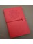 Pusula Tasarımlı Kırmızı Deri Defter 1