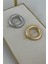 Oval Tasarım Metal Halka Çıt Çıt Klipsli Pinterest Toka Altın 4