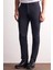 Lacivert Yan Cep Düz Paça Pamuklu Slim Fit Chino Casual Pantolon 1003255165 3
