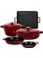 Döküm Bordo Serisi Set – Tencere, Tava, Sahan ve Izgara Bir Arada 1