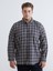 Yeni Sezon Büyük Beden Regular Fit Uzun Kollu Ekose Gabardin Erkek Gömlek 1