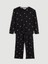 Yeni Sezon Bisiklet Yaka Kiraz Baskılı Kadın Pijama Takımı 1