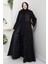 Kışlık Kaşe Kadın Siyah Pardesü Genç Spor Büyük Beden 58004 2