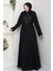 Kışlık Kaşe Kadın Siyah Pardesü Genç Spor Büyük Beden 58004 6