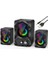 E-1307 2+1 Rgb LED Bluetooth Hoparlör USB Speaker Fm Radio Kart Okuyucu 1