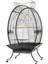 Oval Papağan Kafesi Ayaklı Siyah 89x60x159 3