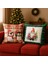Yılbaşı Temalı 2'i Kadife Kırlent Kılıfı 43X43 cm Nakış Görünümlü Set Dijital Baskılı 2