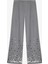 Payet Işlemeli Palazzo Pantolon Gri 1