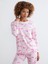 Yeni Sezon Bisiklet Yaka Barbie Baskılı Kadın Pijama Takımı 1
