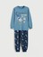 Yeni Sezon Bisiklet Yaka Baskılı Erkek Çocuk Pijama Takımı 1