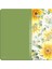 Cam Kesme Tahtası ve Sunumluk Kare Yeşil Vintage Sarı Çiçek 30X30 cm 2