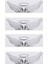 4x 3D Chrome Angel Wing Sticker Çıkartma Otomatik Araba Amblem Dekala Dekorasyon Renk Gümüş (Yurt Dışından) 1