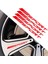 Spor Çıkartma Çıkartma Tekerlekleri Jantlar Yarış Araba Sticker Kendi Yapışkan Araba Kapısı Jantlar Tekerlek Göbek Çıkartma Aksesuarları 12 Pcs, Kırmızı (Yurt Dışından) 3