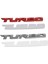 2 Adet Turbo Evrensel Araba Motosikleti Otomatik 3D Metal Amblem Rozeti Çıkartma, Kırmızı ve Gümüş (Yurt Dışından) 2