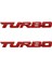 2x Turbo Evrensel Araba Motosiklet Otomatik 3D Metal Amblem Rozeti Çıkartma Sticker, Kırmızı (Yurt Dışından) 1