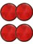 4pcs Yuvarlak Kırmızı Reflektör Motosiklet Atv Için Evrensel 5.6 x 0.8cm (Yurt Dışından) 1