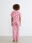Yeni Sezon Bisiklet Yaka Desenli Kadın Pijama Takımı 4