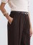 Yeni Sezon Beli Kemerli Loose Fit Kadın Pileli Pantolon 3