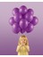 12INC Büyük Boy Mor Renk Balon Yüksek Kalite 5 Adet - Doğum Günü Parti Süsü 1