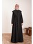 Yakalı Elbise Ferace - Siyah 1