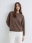 Yeni Sezon Bisiklet Yaka Oversize Kadın Sweatshirt 1