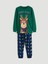 Yeni Sezon Bisiklet Yaka Yılbaşı Temalı Erkek Çocuk Pijama Takımı 1
