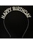 Gümüş Kristal Taşlı Happy Birthday Doğum Günü Tacı Ithal Ürün 17X16 cm 1