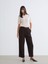 Yeni Sezon Beli Kemerli Loose Fit Kadın Pileli Pantolon 1