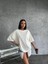 Unisex Düz Biskilet Yaka oversize T-Shirt - Beyaz 1