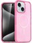 Newface Iphone 15 Plus Kılıf Star Magsafe Kapak - Pembe 1