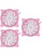 4 Pin 120MM Serin Fan Bilgisayarı Fanlar 3 Diyafram Stajyer Harici Pembe LED Büyük Hava Hacmi Sessiz Fan Pc Soğutma 3 Paket (Yurt Dışından) 1