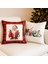 Çift Tarafı Baskılı Candy Christmas Desenli 2'li Set Kadife Kırlent Kılıfı Yılbaşı - Noel 1
