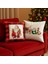 Çift Tarafı Baskılı Candy Christmas Desenli 2'li Set Kadife Kırlent Kılıfı Yılbaşı - Noel 3