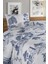 Vintage Blu %100 Pamuk Çift Kişilik Nevresim Takımı 3