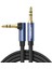 90 Derece L Tipi 3.5 mm Aux Ses Kablosu Mavi 50 cm 1