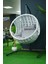 Rattan Bahçe ve Balkon Salıncağı Ø107CM 140 kg Taşıma Kapasiteli 1