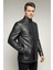 Vance Hakiki Deri Siyah Erkek Ceket 2