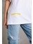 Unisex Baskılı Oversize T-Shirt - Beyaz 3