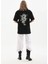 Unisex Baskılı Oversize T-Shirt - Siyah 3