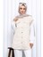 Ekru Tunik Yelek Pantolon Üçlü Takım 3