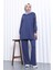 İndigo Biyeli Tunik Pantolonlu Modal Takım 2